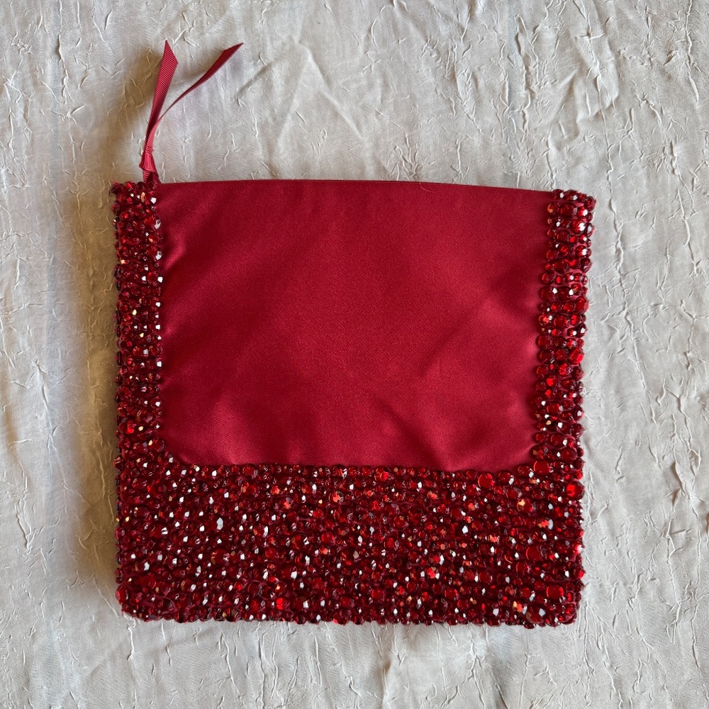 Banana Republic Ruby Red Jewel Clutch - Picture 3 of 10